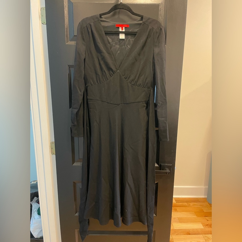 Les Copains Elegant Black Long Sleeve Dress EU 44 FITS SMALL